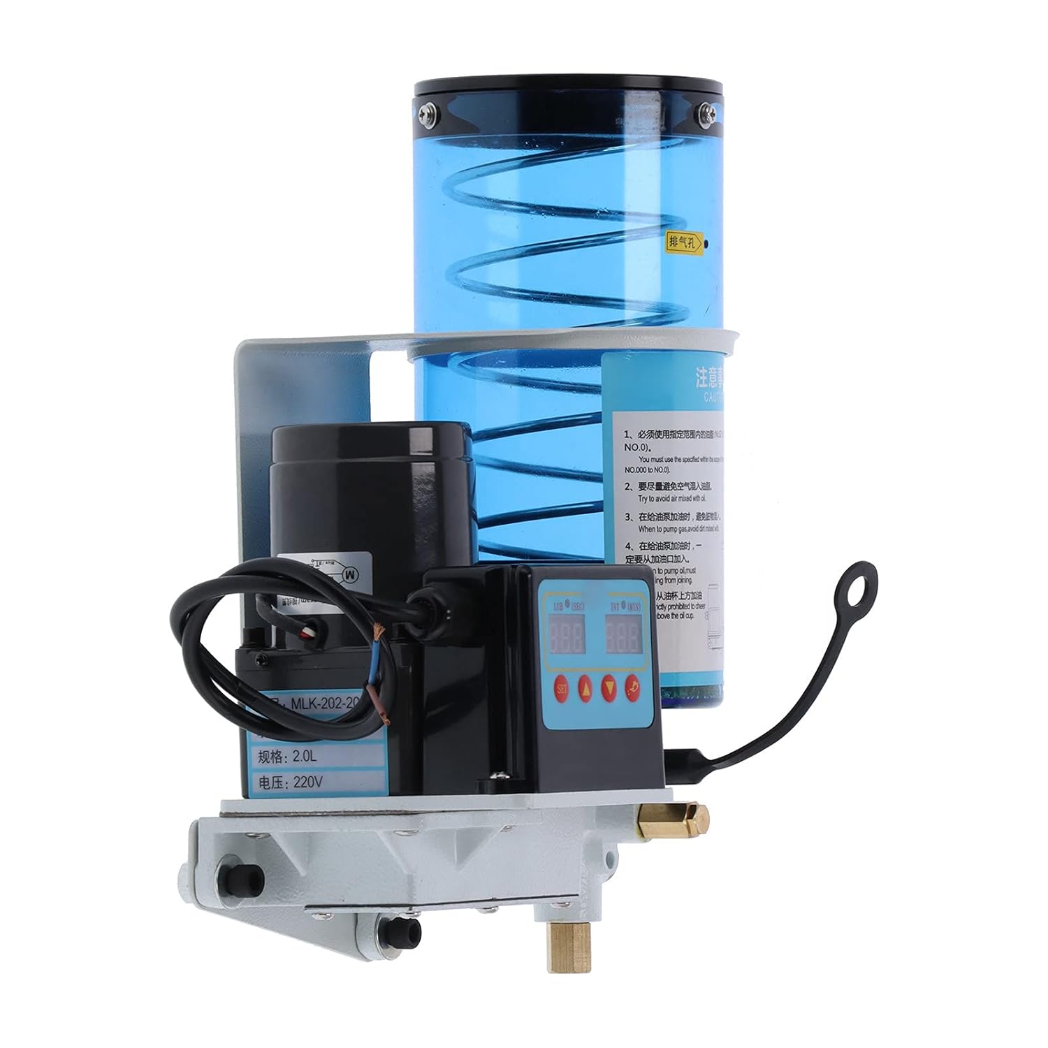 Electric Lubrication Pump 2L, AC 220V Oil Pump, Automatic Fuel Grease Fill Element for Assembly Line