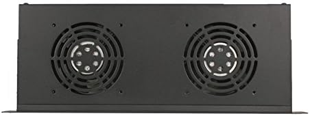 NavePoint Rack Cabinet Mounted Server 2 Fan Unit Cooling System with 2 Fans 110V Blk 1U Pack of 2