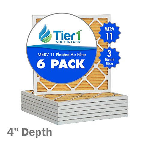 Tier1 16x25x4 MERV 11 Ultra Allergen AC Furnace Air Filter 6 Pack