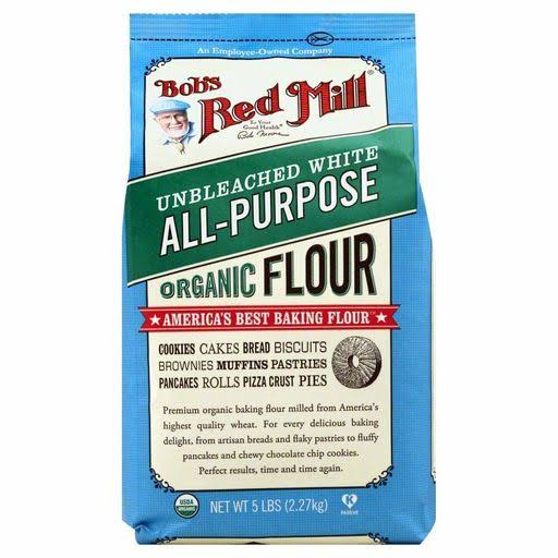 Bobs Red Mill, Flour Unbleached Org, 5 lb, (Pack of 4)