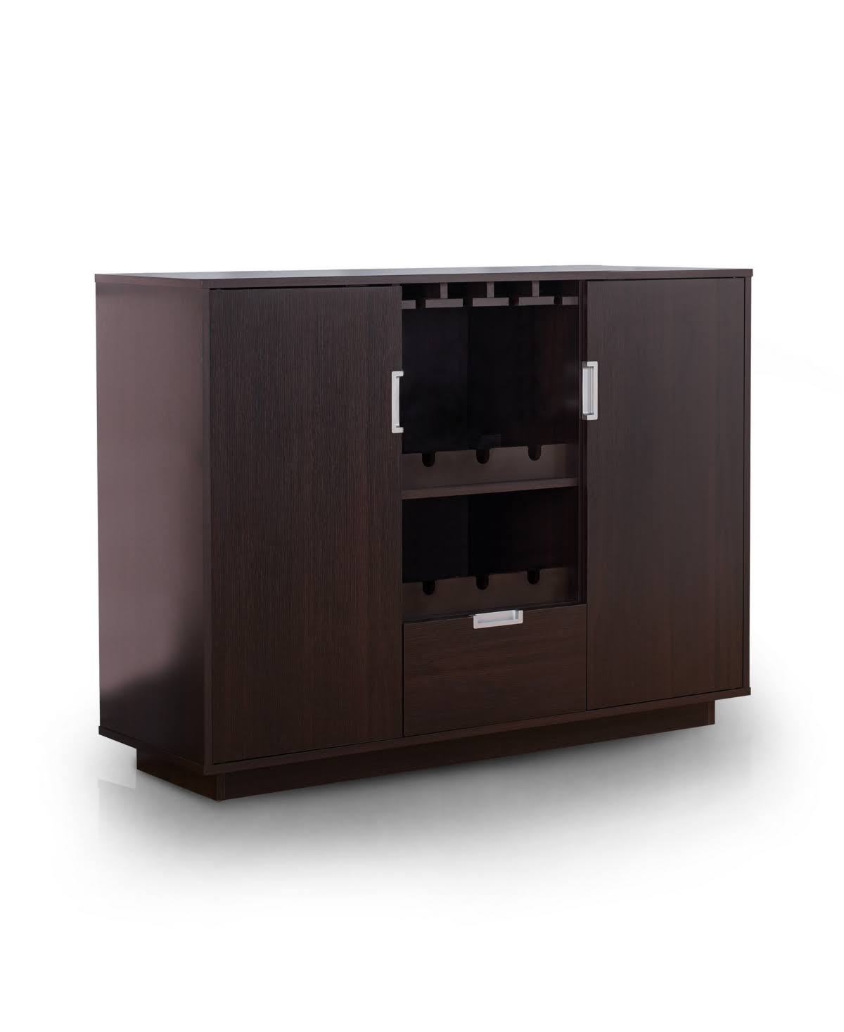 Porter Modern Wine Rack Buffet - Dark Brown