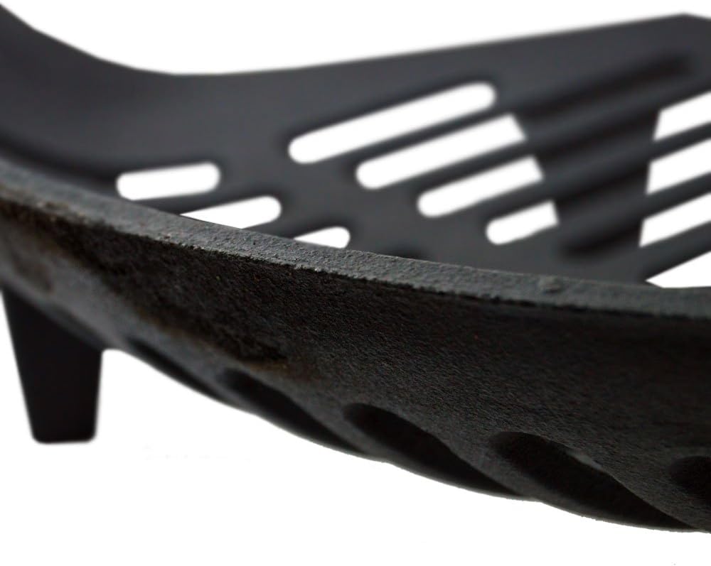 Fire Vida Cast Iron Fire Grate, Metal, Black, 18-Inch