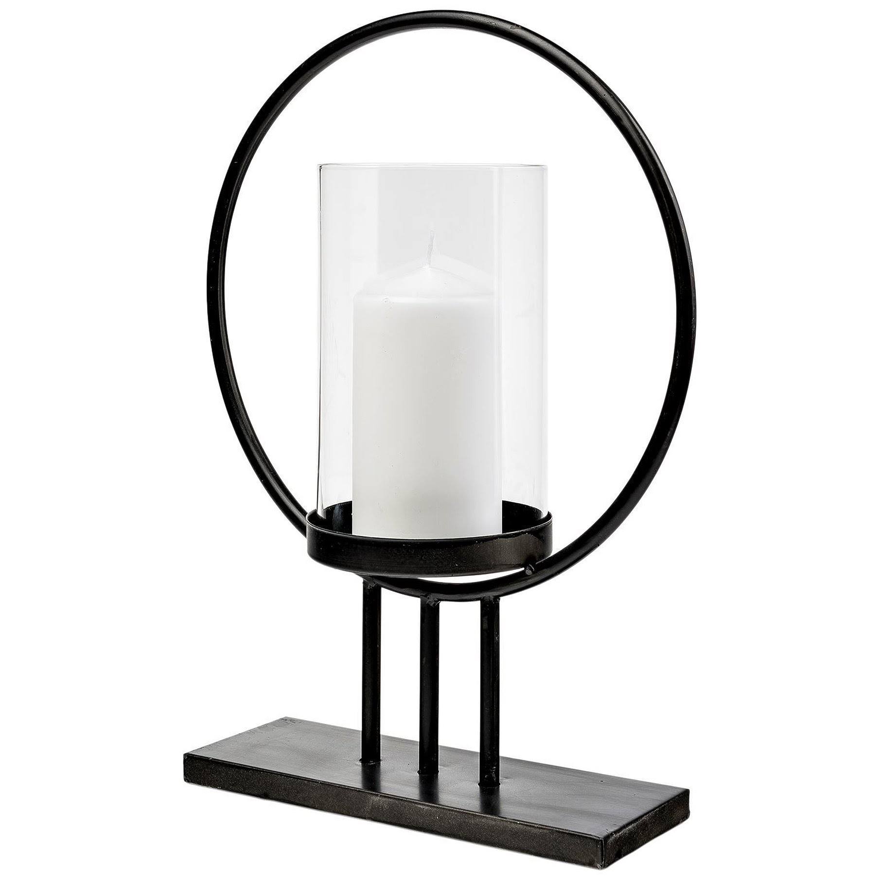 Mercana Furniture Saturn I Small Black Metal Table Candle Holder