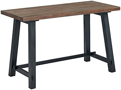 Alaterre Furniture Adam 48 Inch Wide Solid Wood Desk with Black Legs