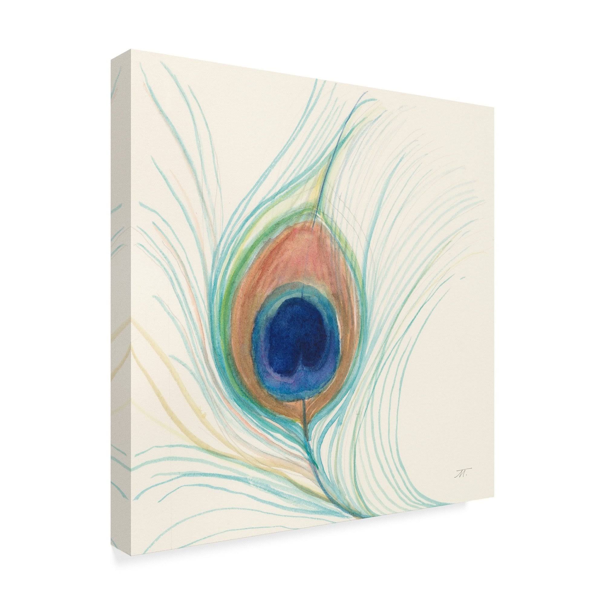 Trademark Fine Art Wap09389-C2424Gg Miranda Thomas 'Peacock Feather II