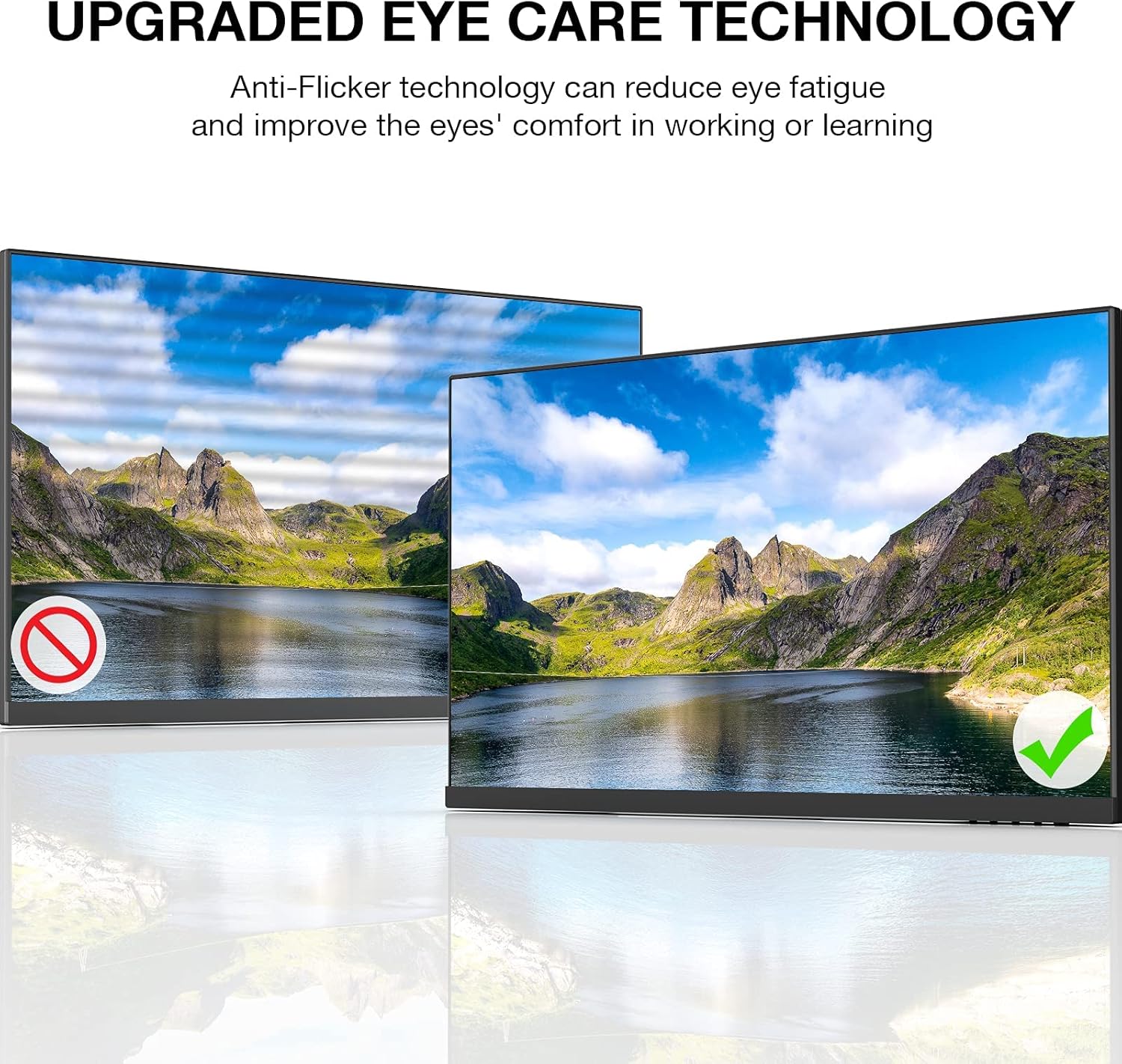 KOORUI 22 Inch Computer Monitor, 1080p FHD 75Hz Desktop Monitor with HDMI VGA Free Flicker Low BlueLight, Frameless Led Monitor for PC Home Office, Black