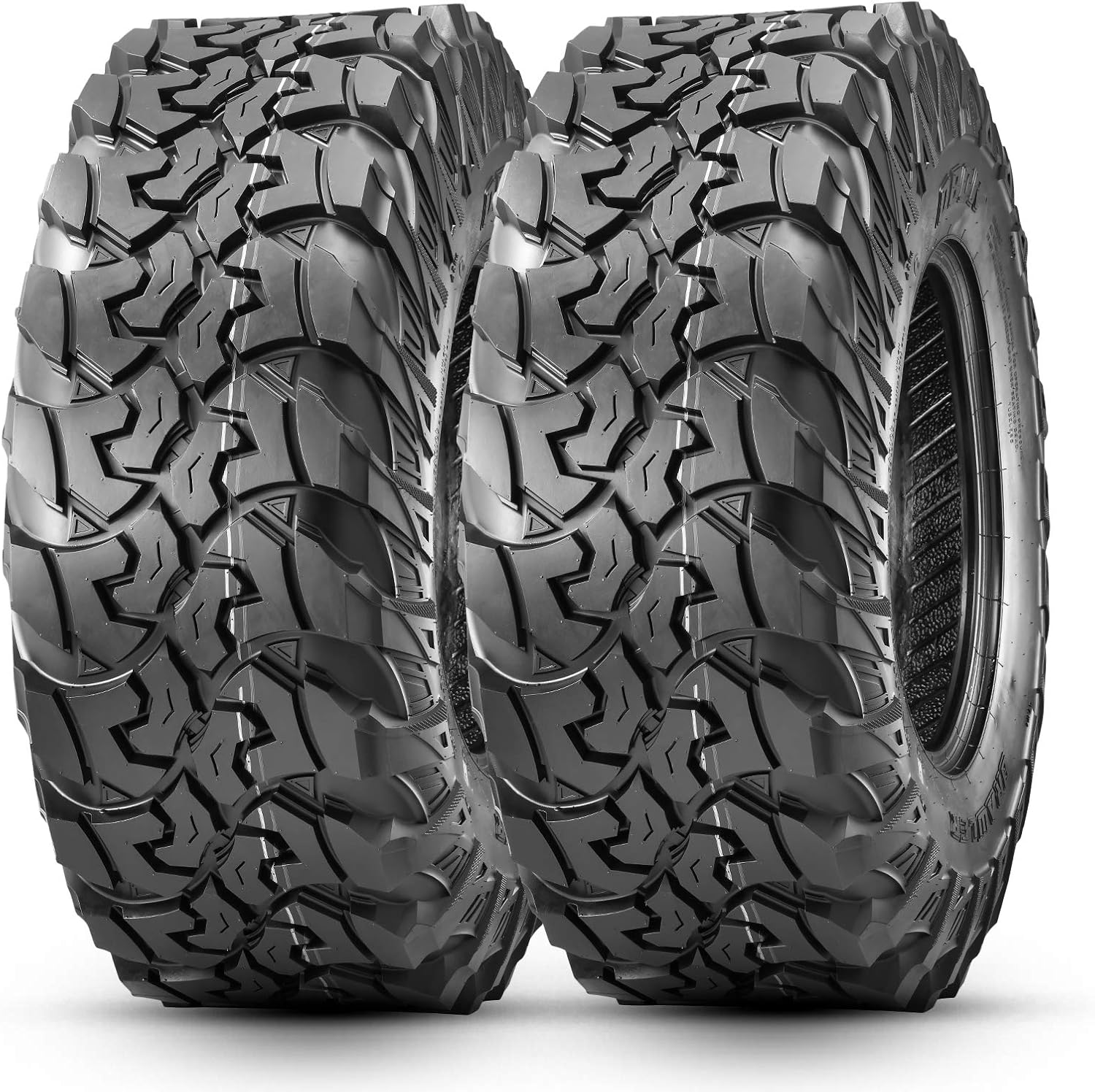 Set of 2 OBOR Brawler UTV Tires 30x10R14, 10 Ply Front/Rear Radial Tires for UTV SxS DOT Standards Side by Side UTV Professional Tires (Tubeless, 2 Pack)