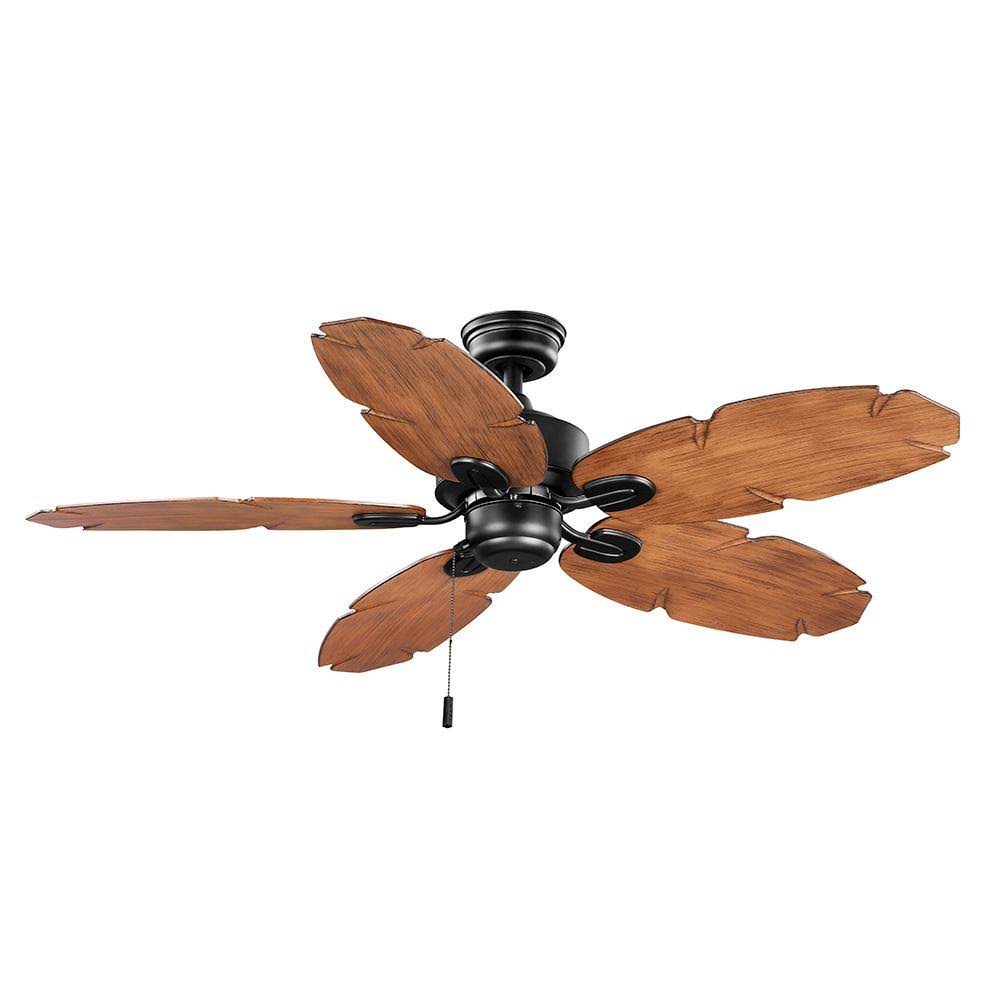 Hampton Bay Lillycrest II 52 in. Indoor/Outdoor Matte Black Wet Rated Ceiling Fan with 5 Weather Resistant QuickInstall Blades 3