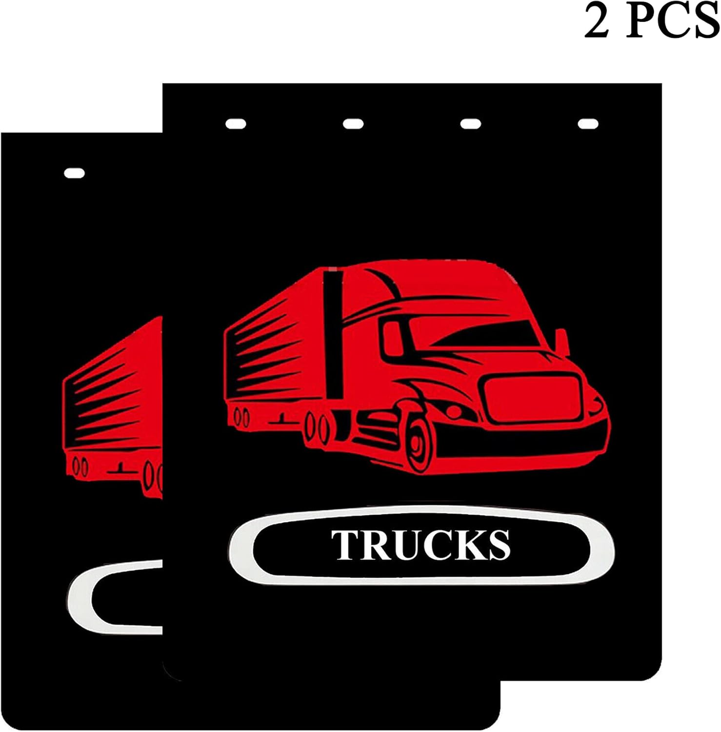 Mud Flaps for Semi Trucks Tractor Trailer Black Heavy-Duty Rubber Mudflaps (2PCS 24
