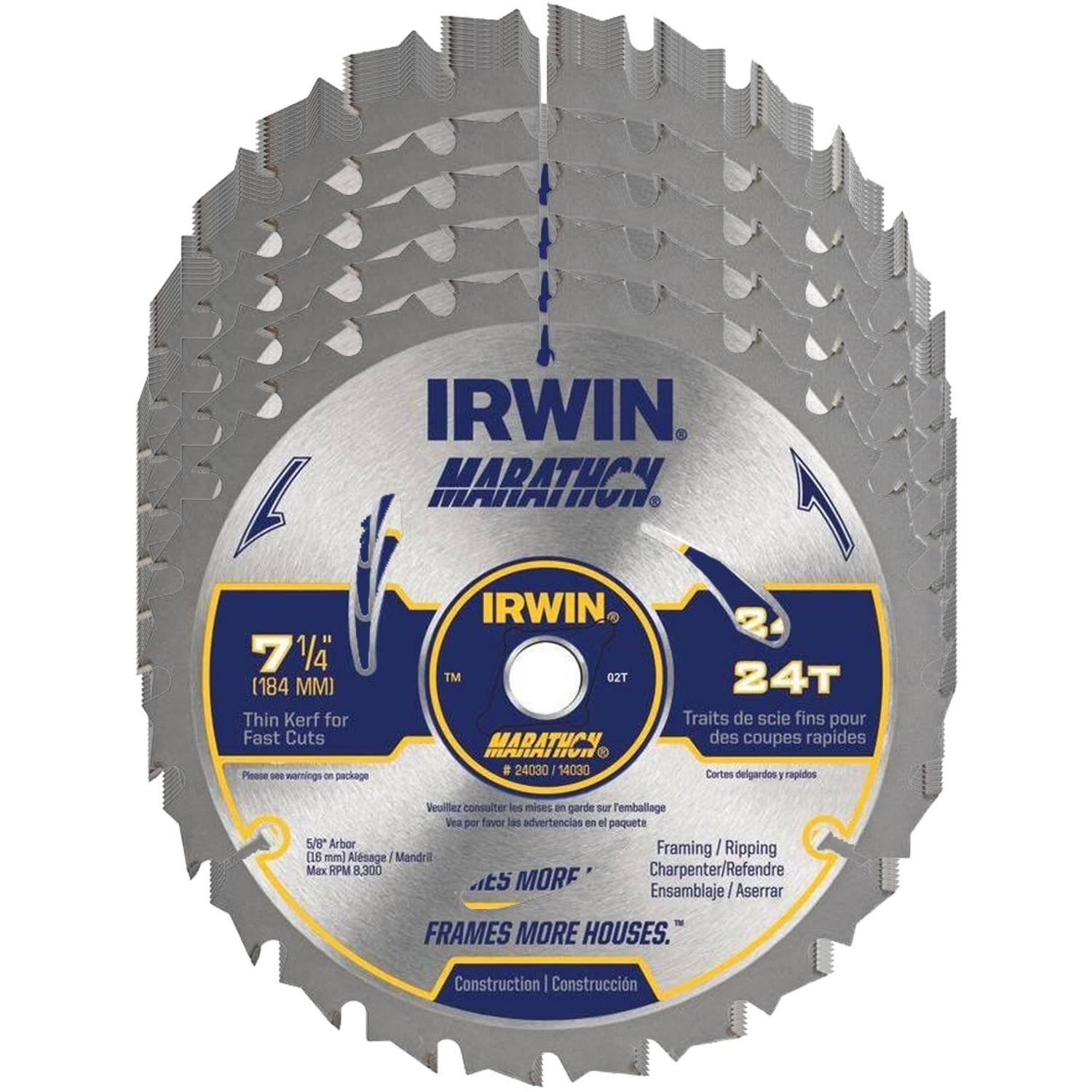Irwin Marathon 7-1/4x22 x 24 Tooth Circular Saw Blades (Pack of 50) irwinmarathon-24030-50pk