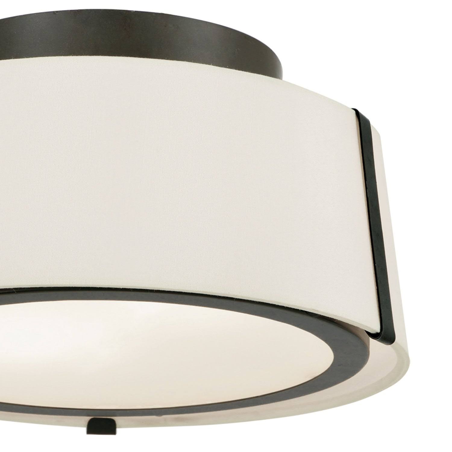 Crystorama FUL-903-BK Fulton 2 Light Matte Black Ceiling Mount