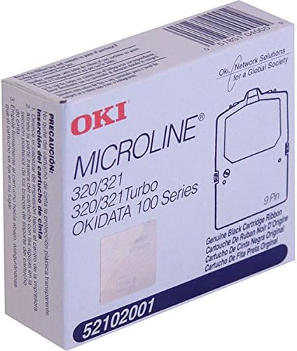Value Pack of 12 Okidata Black Nylon Ribbon for Microline 320/321 Printers -5/6-Inch x 2 Yards