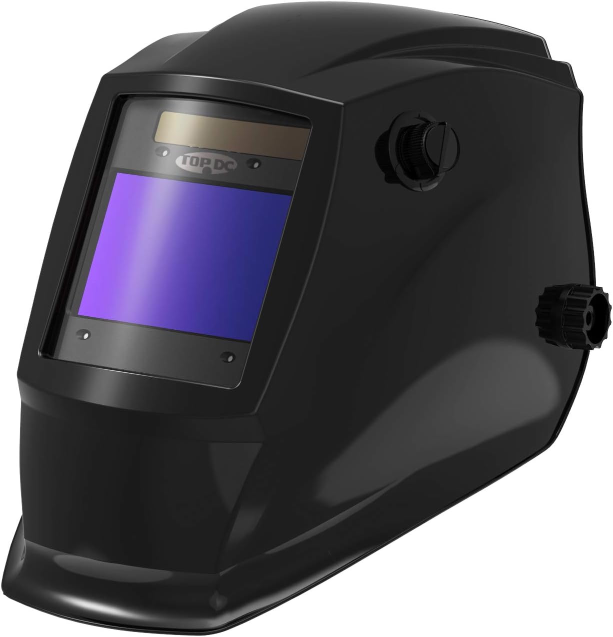 TOPDC Solar Power Auto Darkening Welding Helmet with Optical Class 1/1/1/2, Viewing Area 3.93