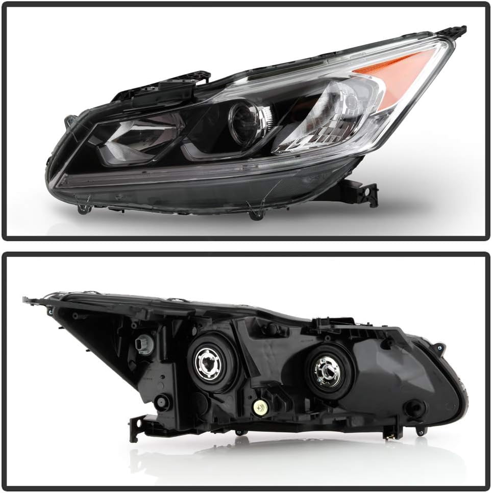 ACANII - For 2016-2017 Honda Accord Sedan w/o LED DRL Projector Headlights Headlamps Assembly Driver & Passenger Side