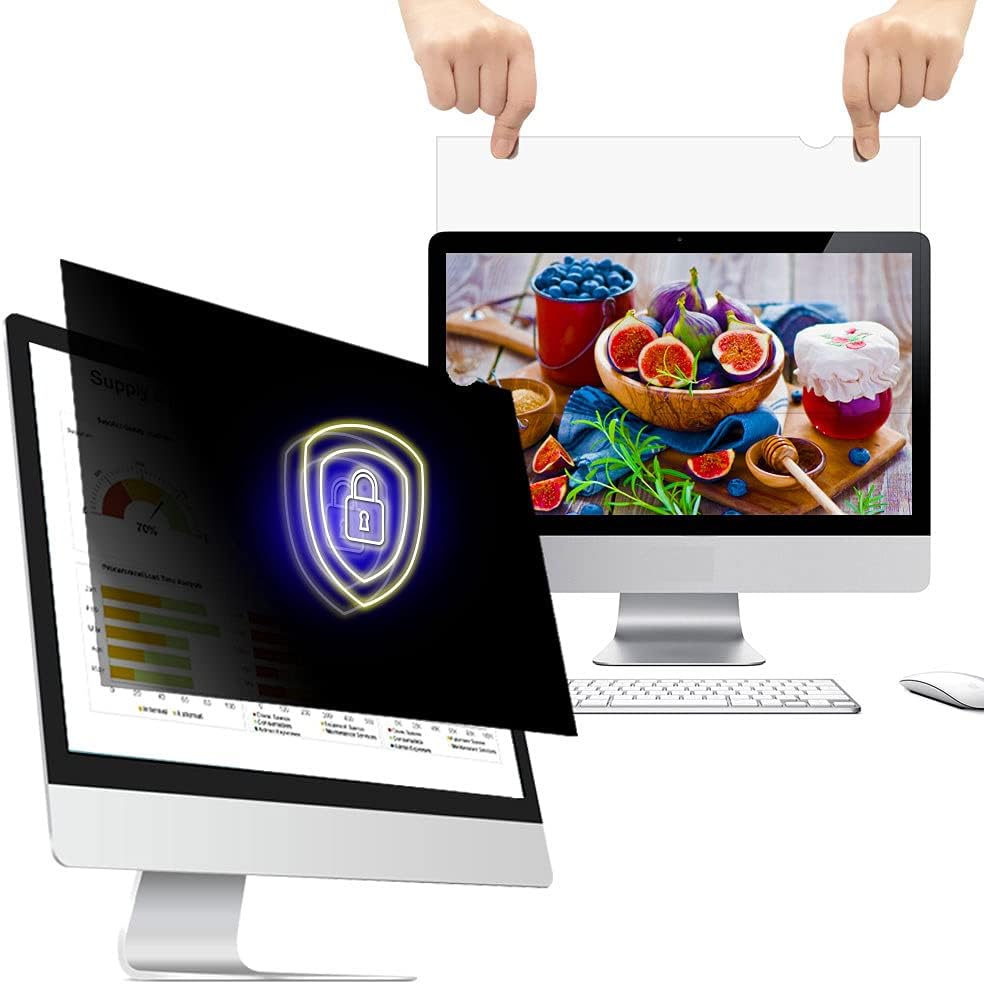 WELINC 20.0 Inch - 16:9 Aspect Ratio - Computer Privacy Screen Filter for Widescreen monitor - Anti-Glare - Anti-Scratch Protector Film - Please measure carefully
