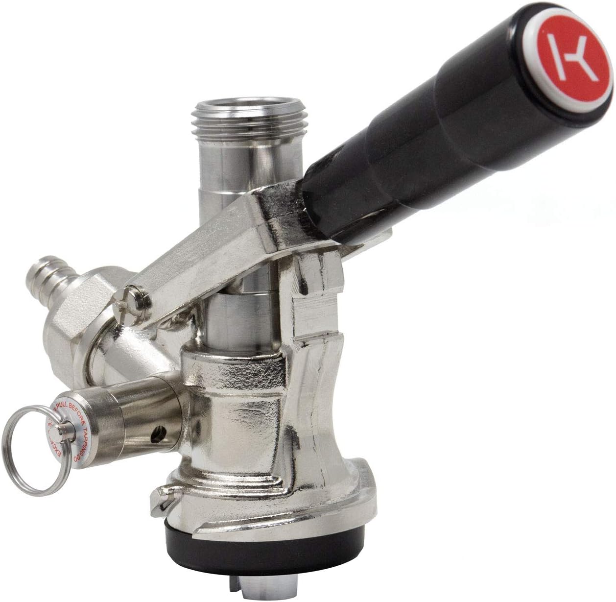 Kegco KC KT86S-L Keg Tap Coupler, Black
