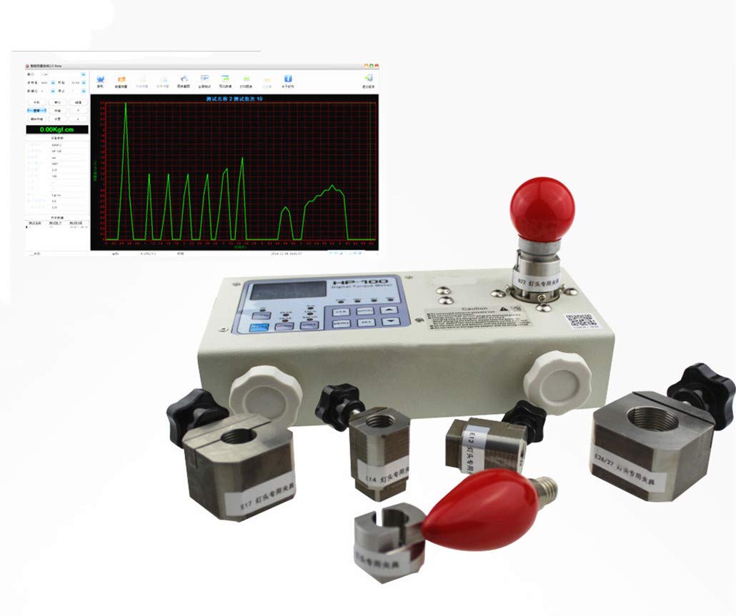 NEWTRY ZQ-11E Lamp Cap Torsion Tester/Torque Meter Electric Machinery Dynamometer Portable Gauge Gram Force Tester (HP-100 Without Fixture)