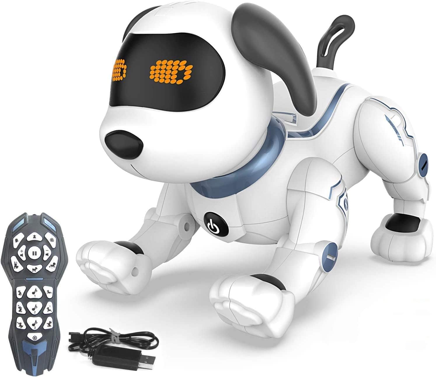 Remote Control Robot Dog Toys for Kids, HBUDS RC Stunt Programmable Robot Puppy Toy Dog Interactive with Commands Sing, Dance, Bark, Walk Electronic Pet Dog for All Ages Boys and Girls Gifts