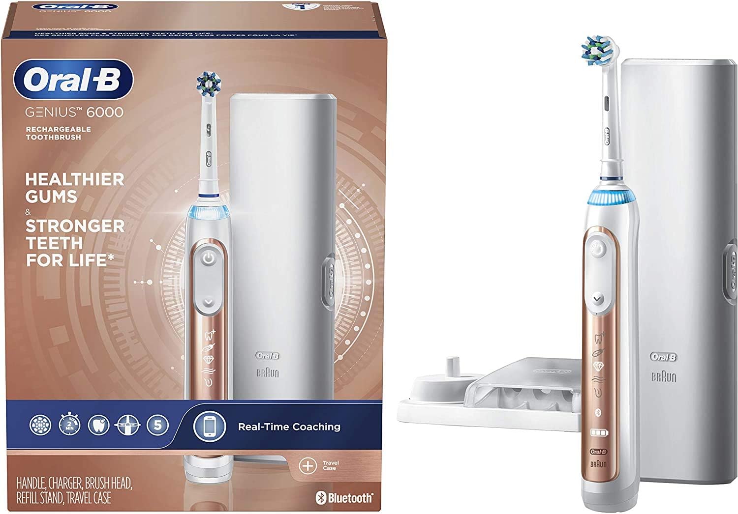 Oral-B Genius 6000 Electric Toothbrush, White (Packaging May Vary)