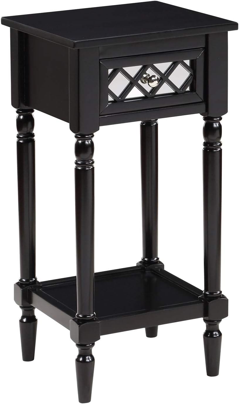 Convenience Concepts French Country Khloe Deluxe Accent Table, Black Pack of 2