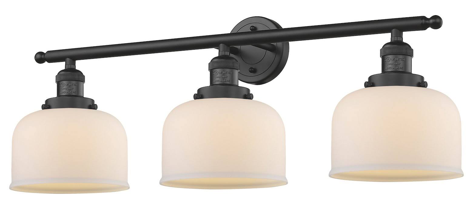 Innovations Lighting Large Bell 3 Light Bath Vanity Light 205 BK G71 LED (Black)