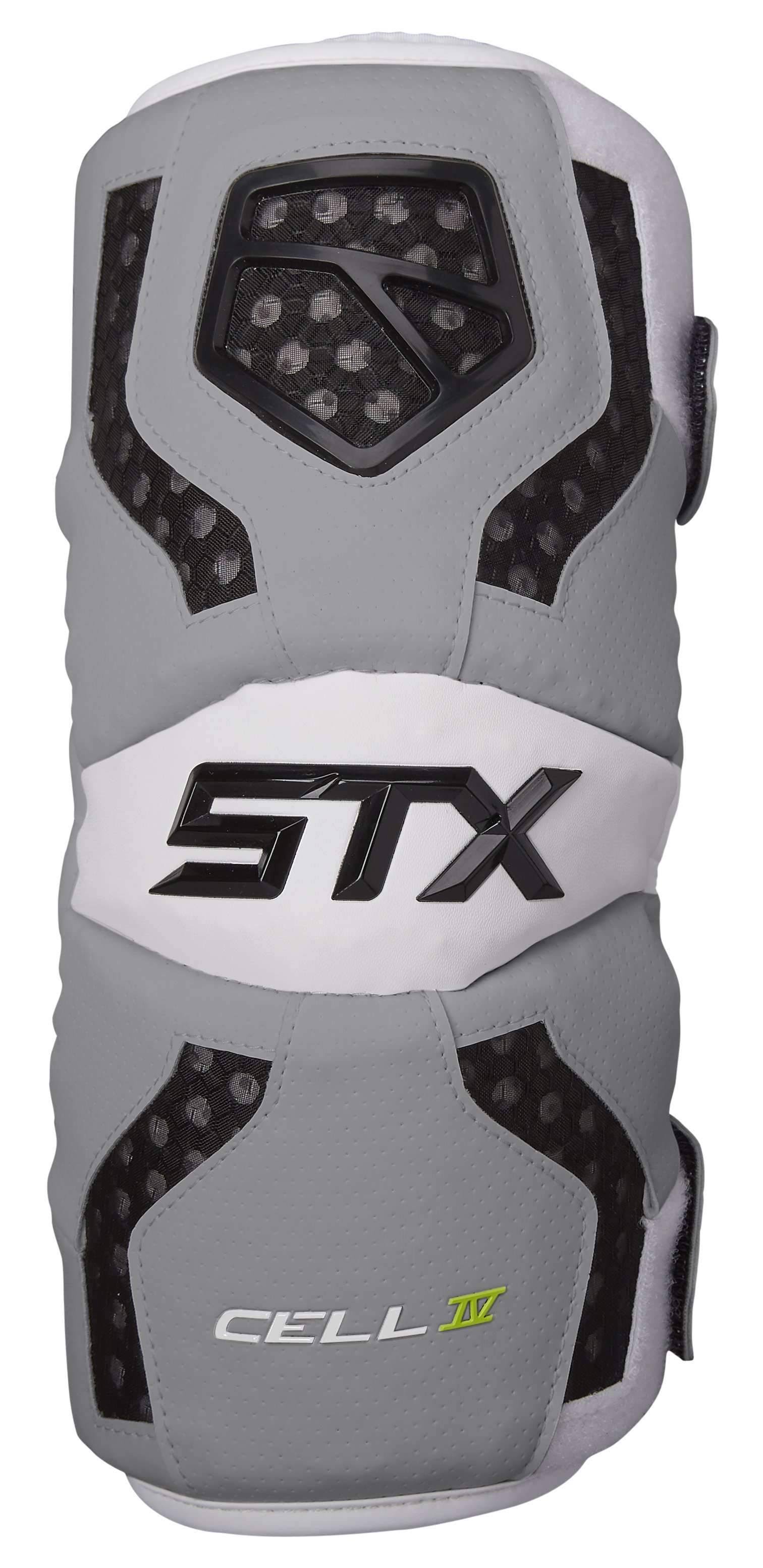 STX Lacrosse Cell 4 Arm Pads, Grey, X-Large
