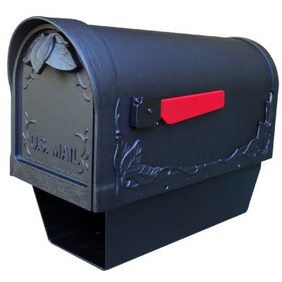 Special Lite Products Floral Post Mounted Mailbox; Black