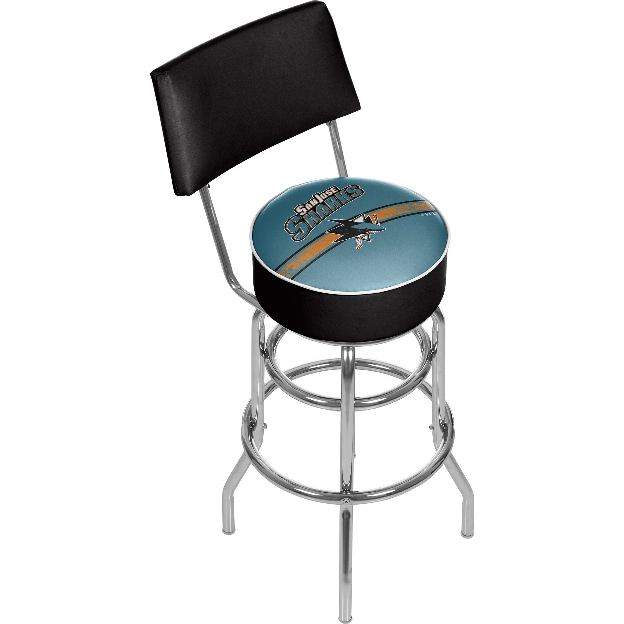 NHL San Jose Sharks Swivel Bar Stool with Back