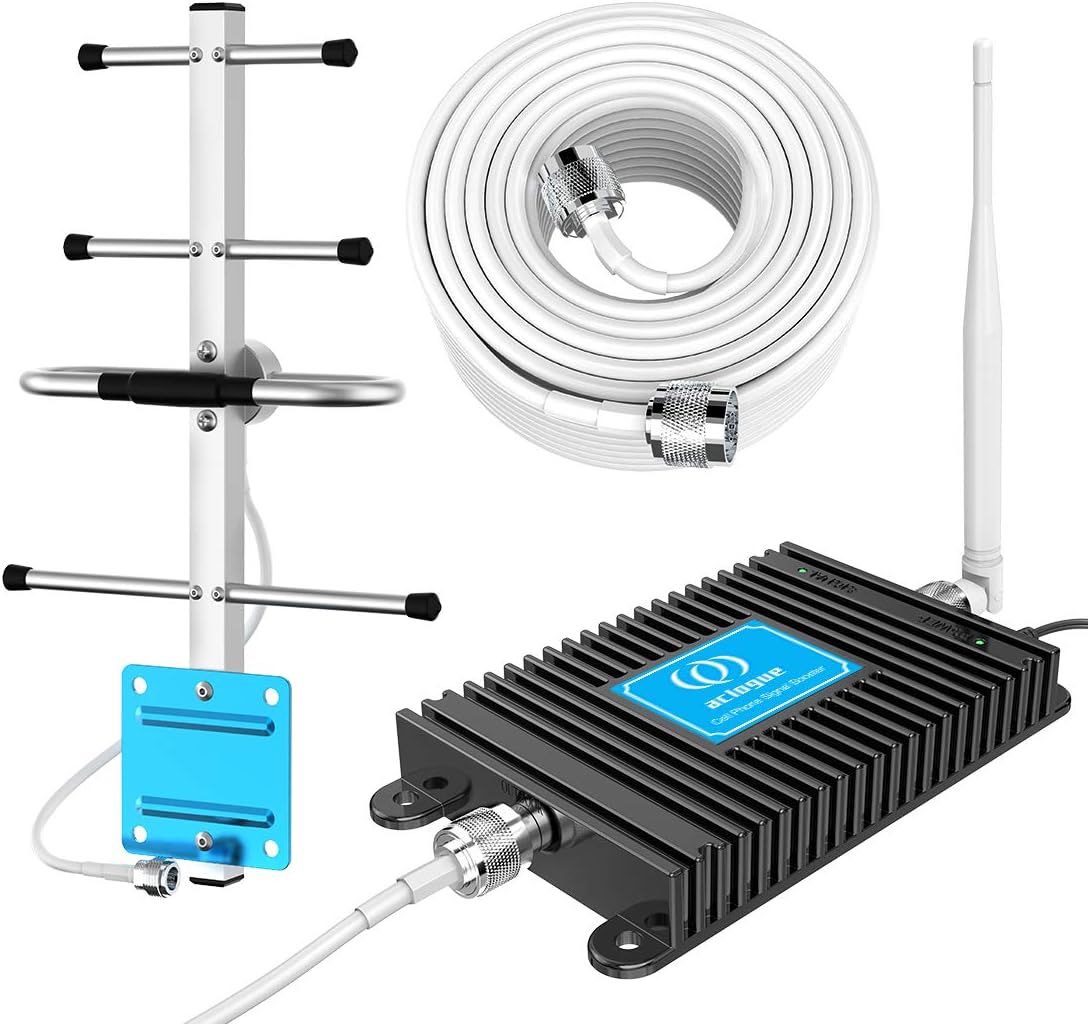 Home 5G/4G LTE Phone Booster FCC Approved Cell Phone Signal Booster ATT Verizon Band 12/13/17 Cell Signal Repeater Booster, Boosts 5G/4G, Cover up to 4,000SqFt (Black)