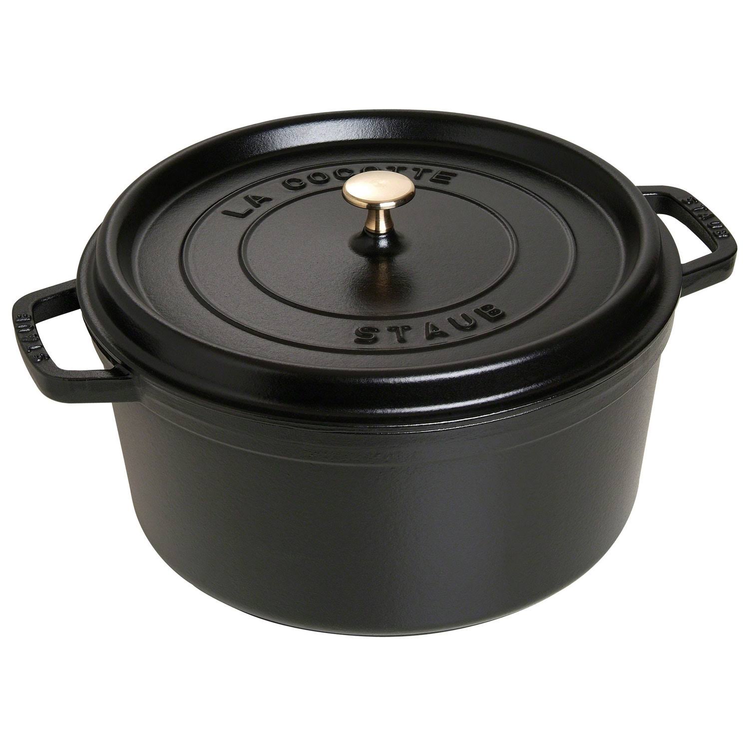 Staub Round Cocotte diam.12 inch Black