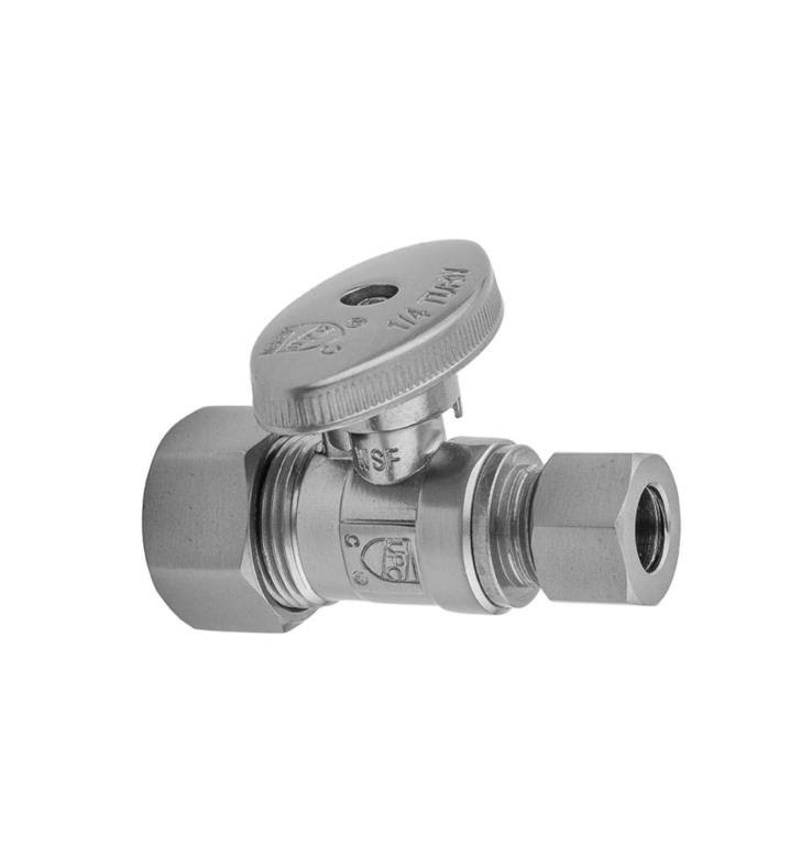 Jaclo 623-7-BG Quarter Turn Straight Pattern 5/8x22 O.D. Compression (Fits 1/2x22 Copper) x 1/2x22 O.D. Supply Valve - Bombay Go