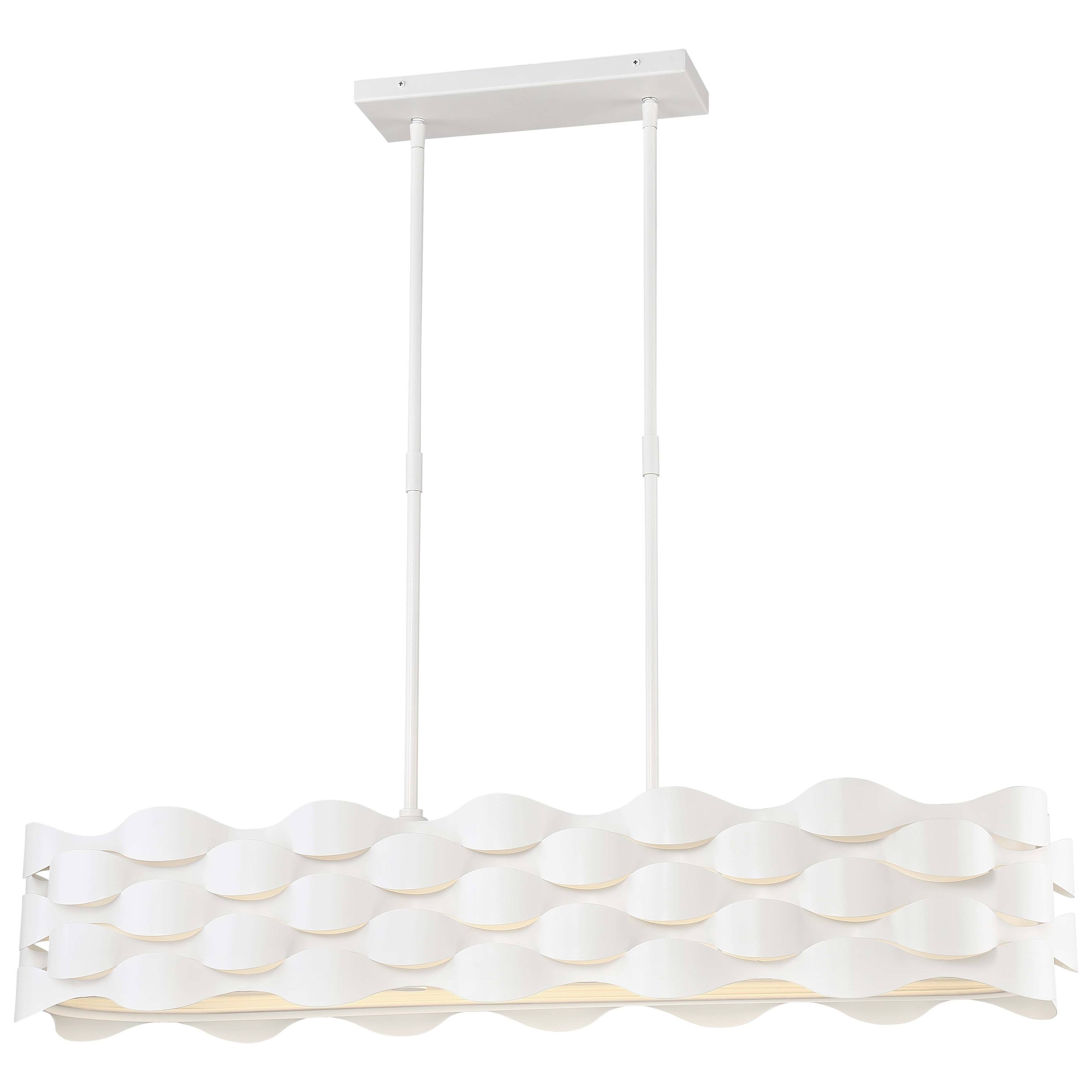 George Kovacs P1306-655-L - Coastal Current LED Island, Sand White