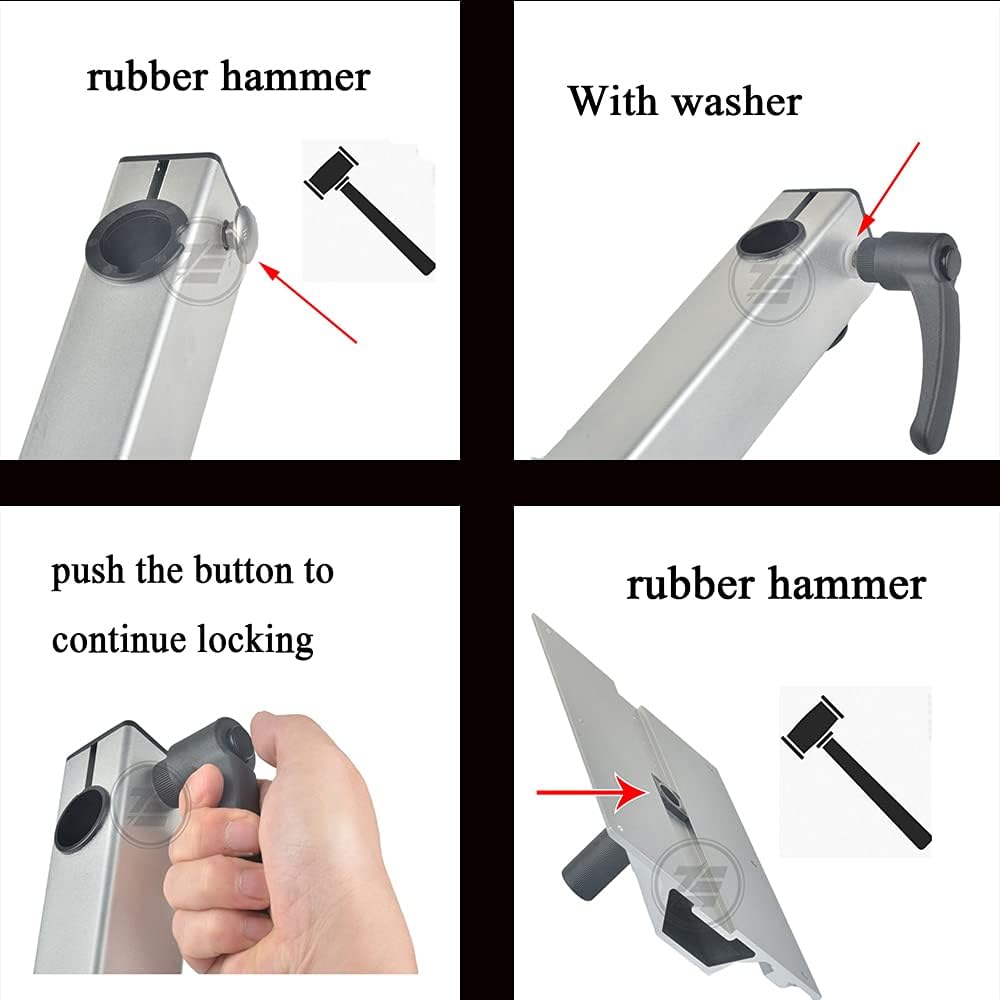 Removable Table Leg RV Accessories Detachable Height Adjustable Aluminum Alloy 360 Degree Rotation for Yachts RV Motorhome