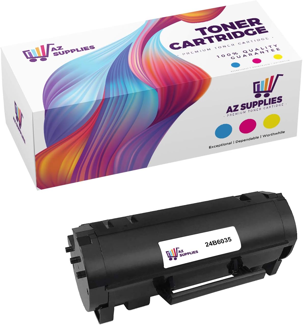 AZ Supplies Compatible Toner Cartridge Replacement for Lexmark 24B6035 M1145 XM1145 CLM1145 (Black, 1-Pack)