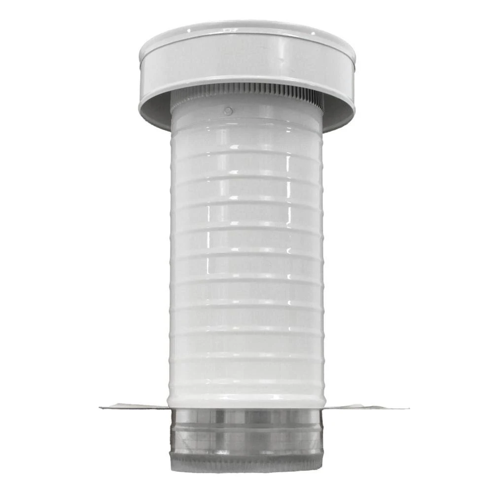 Active VENTILATION 6 in. Dia. Aluminum Keepa Roof Jack in White