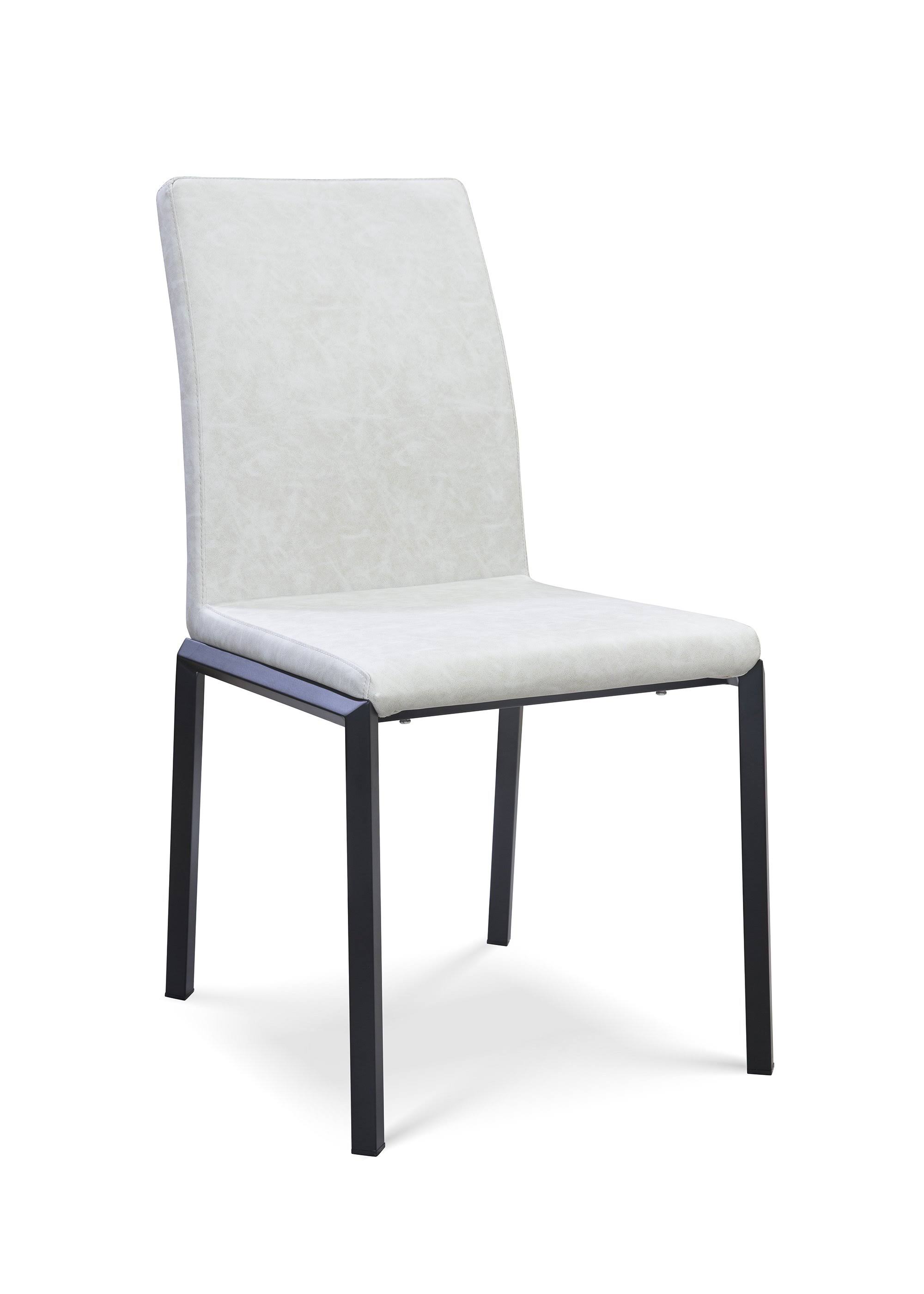 B-Modern Social Dining Chair- Grey/Black Steel