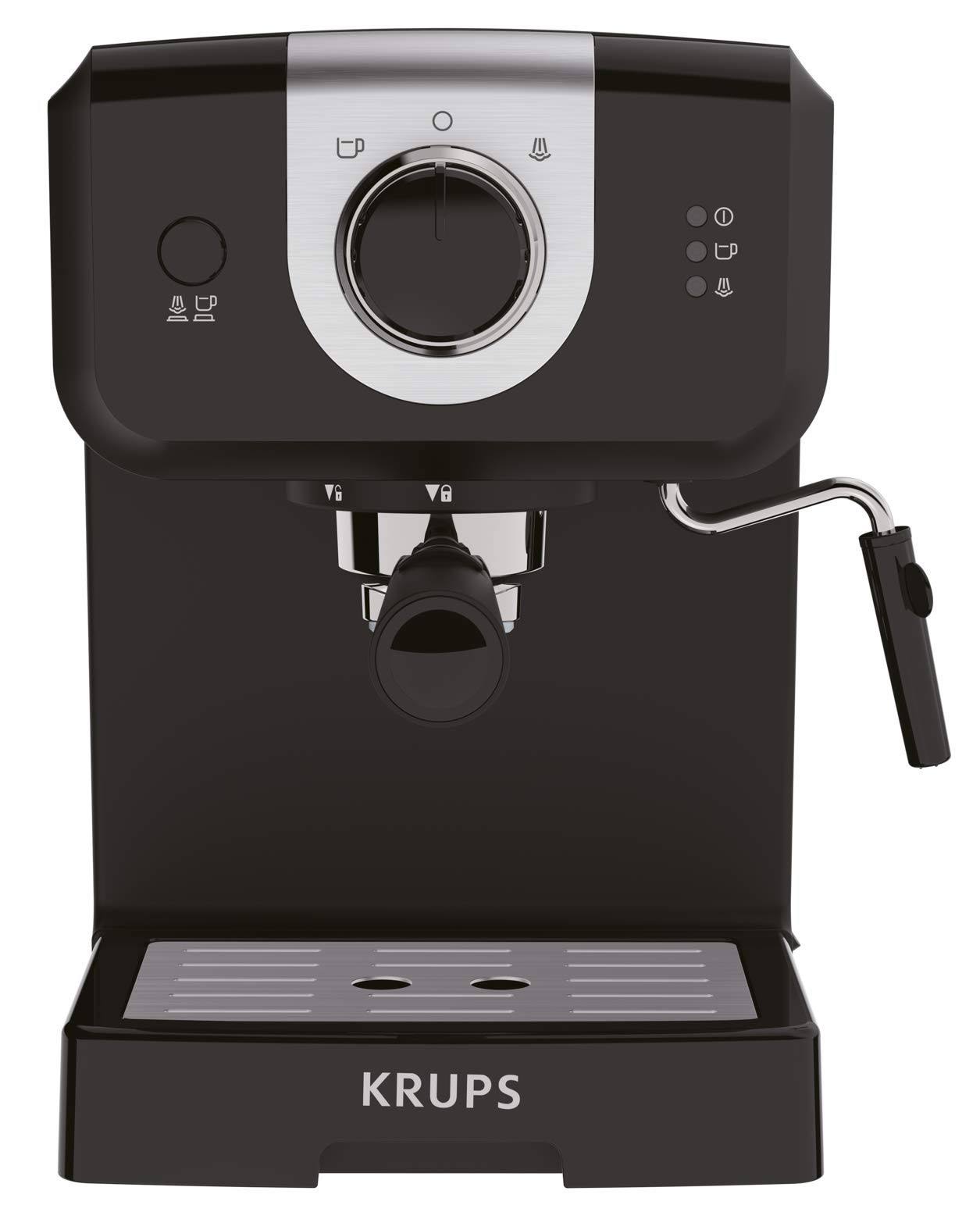 Krups XP3208 15-Bar Pump Espresso and Cappuccino Coffee Maker 1.5-Liter Black