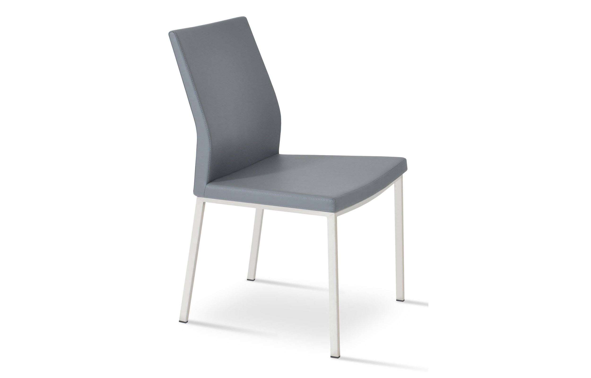 SohoConcept Pasha Metal Dining Chair - Grey ppm (Flexible Back)