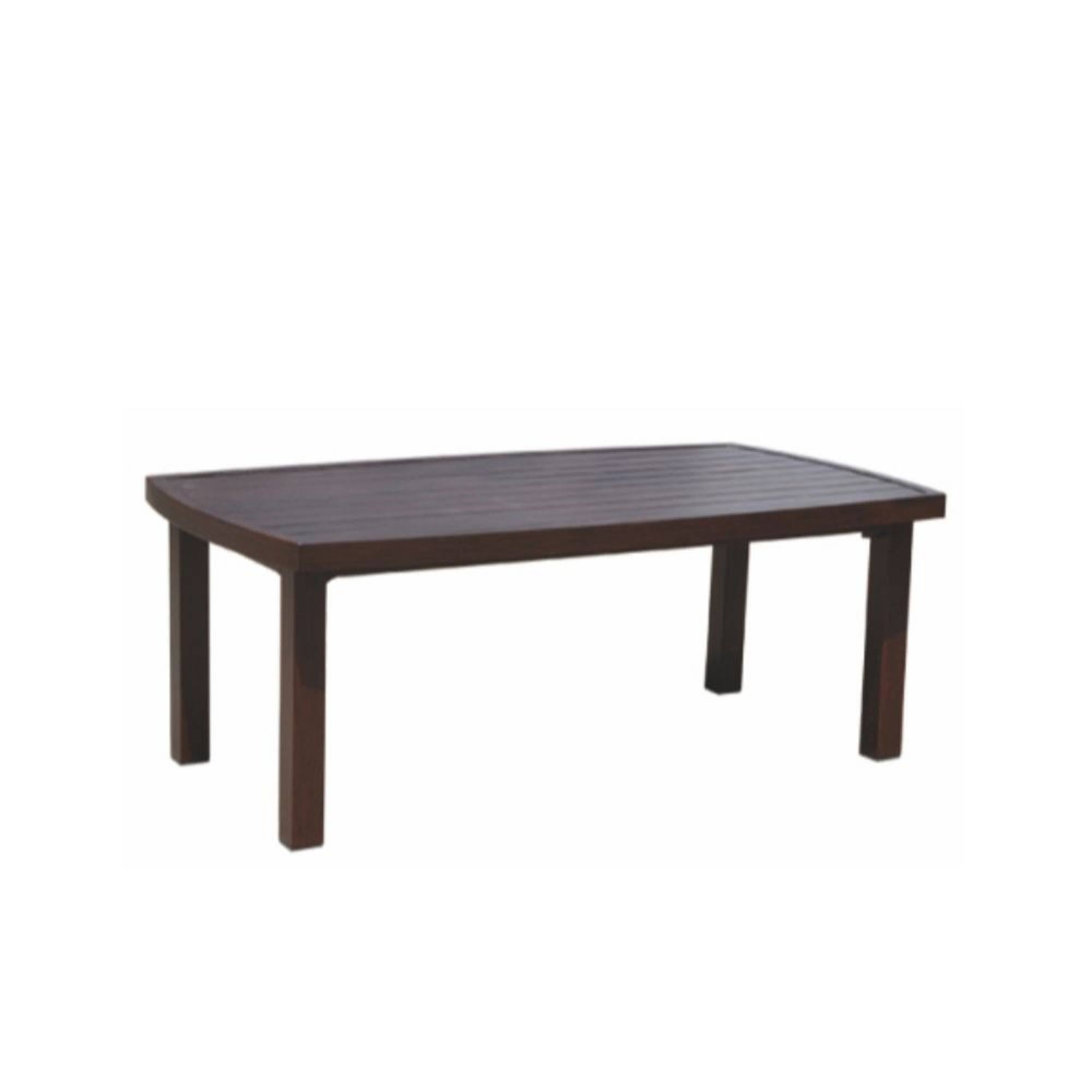 Courtyard Casual Cabo Aluminum 48x22 Rectangle Coffee Table - Black