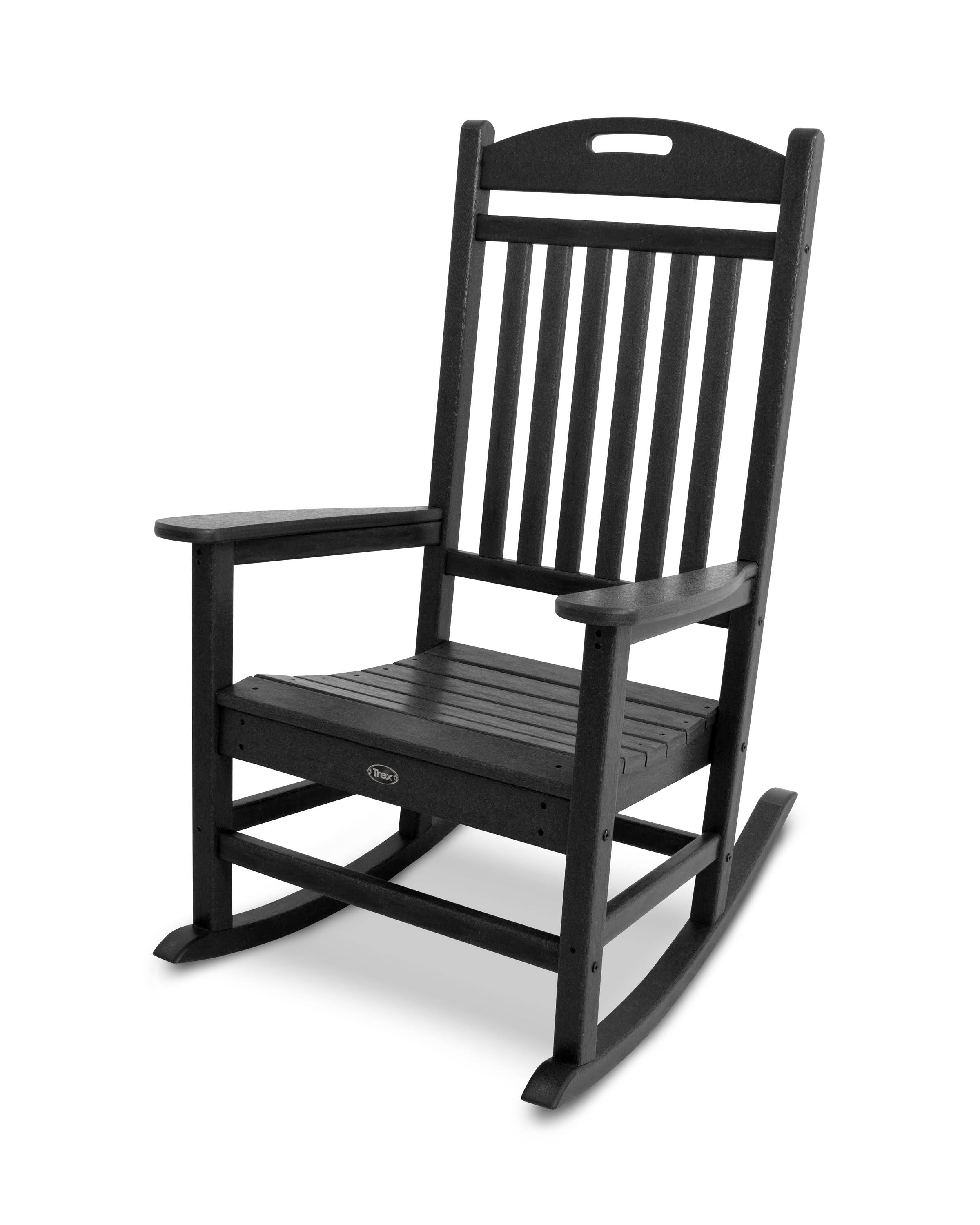 Trex Outdoor Furniture Yacht Club Rocking Chair in Charcoal Black