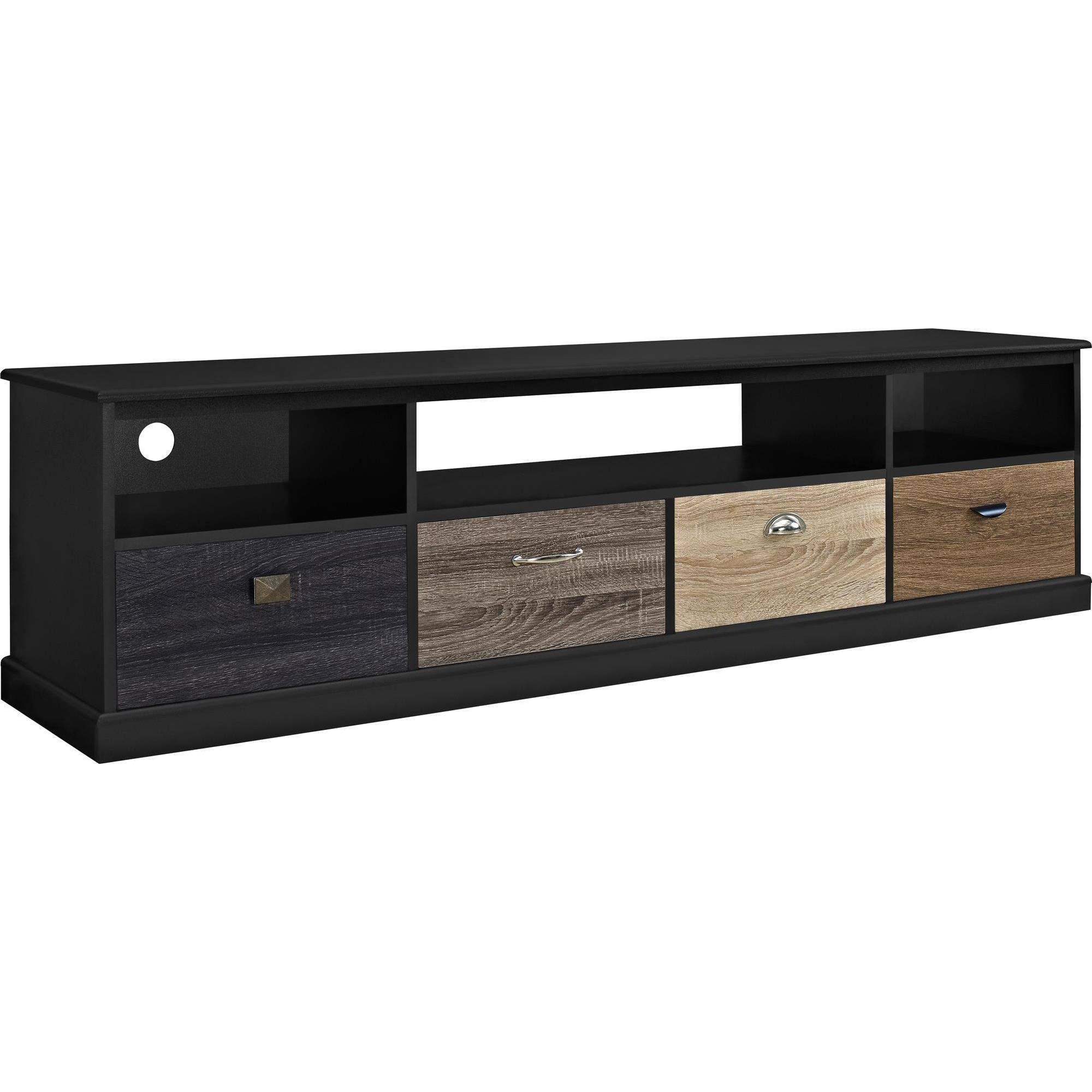 Blackburn 65x22 TV Console with Drawer Fronts Black Altra