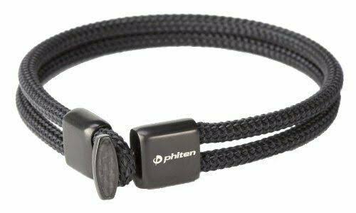 Phiten RAKUWA Breath X100 Carbon Aqua Titanium Biack 19cm New