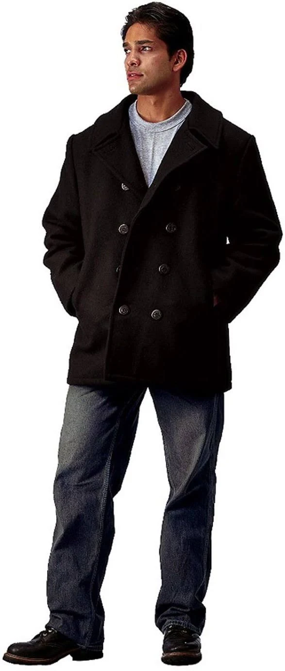 Rothco US Navy Type Pea Coat - Black - 2XL