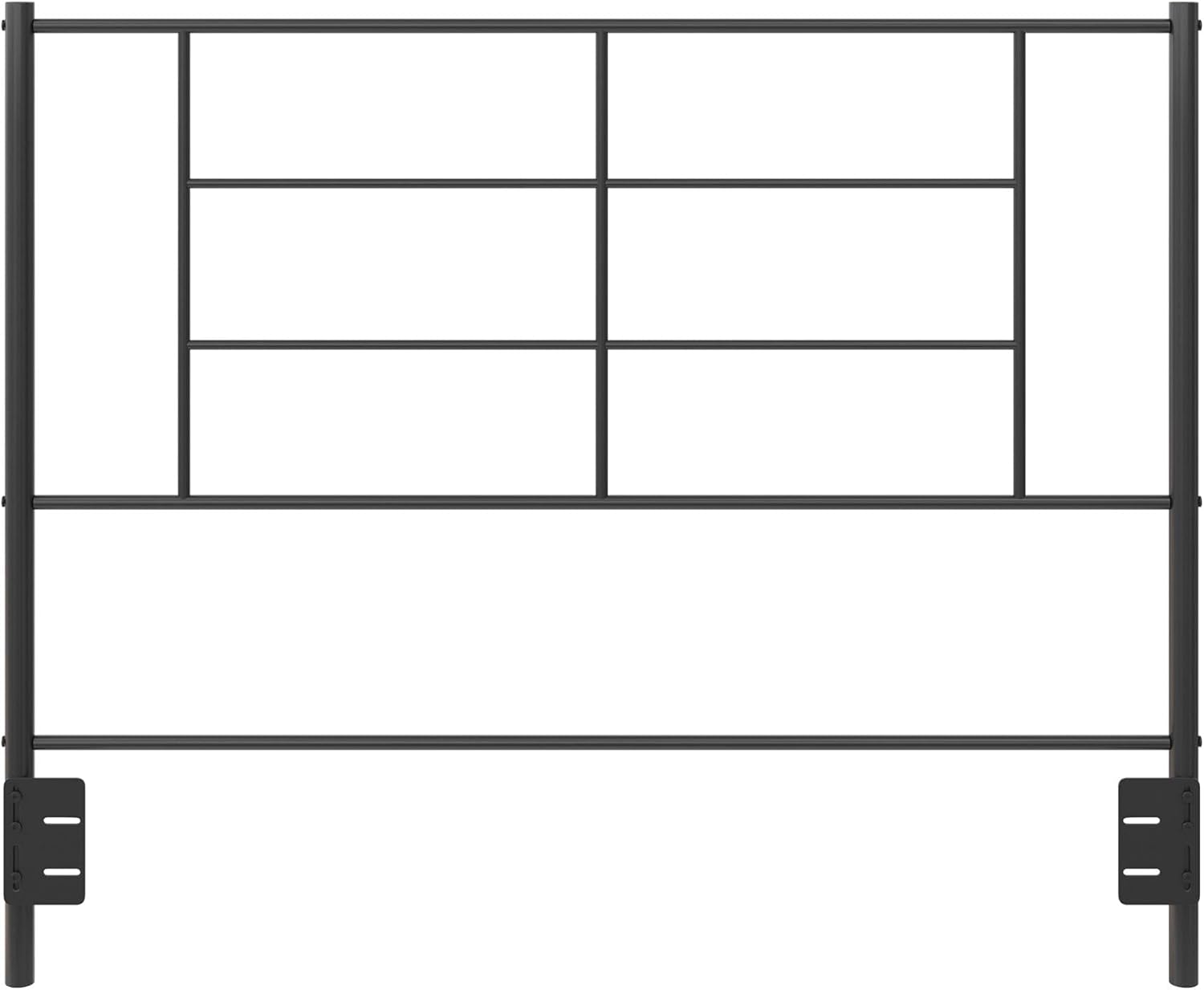 REALROOMS Praxis Metal Headboard, Full/Queen, Black