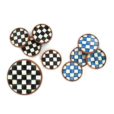 MacKenzie-Childs Royal Check Coasters - Set of 4