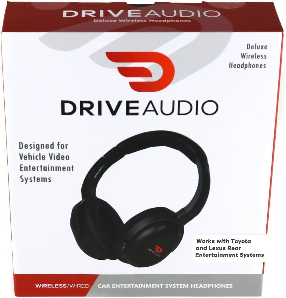Drive Audio Compatible with Wireless Headphones for Toyota & Lexus (2 Pack) fits Sienna, Venza, Sequoia, Land Cruiser, Highlander, 4Runner, Tundra, Camry, Avalon, GX, LS, RX, LX, NX, 350, 450H
