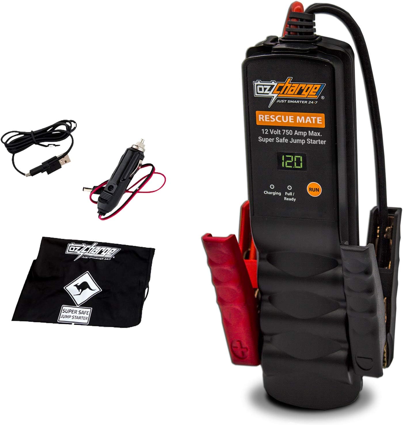 OzCharge RescueMate 12-Volt Super Capacitor Jump Starter &ndash; 750 Amp