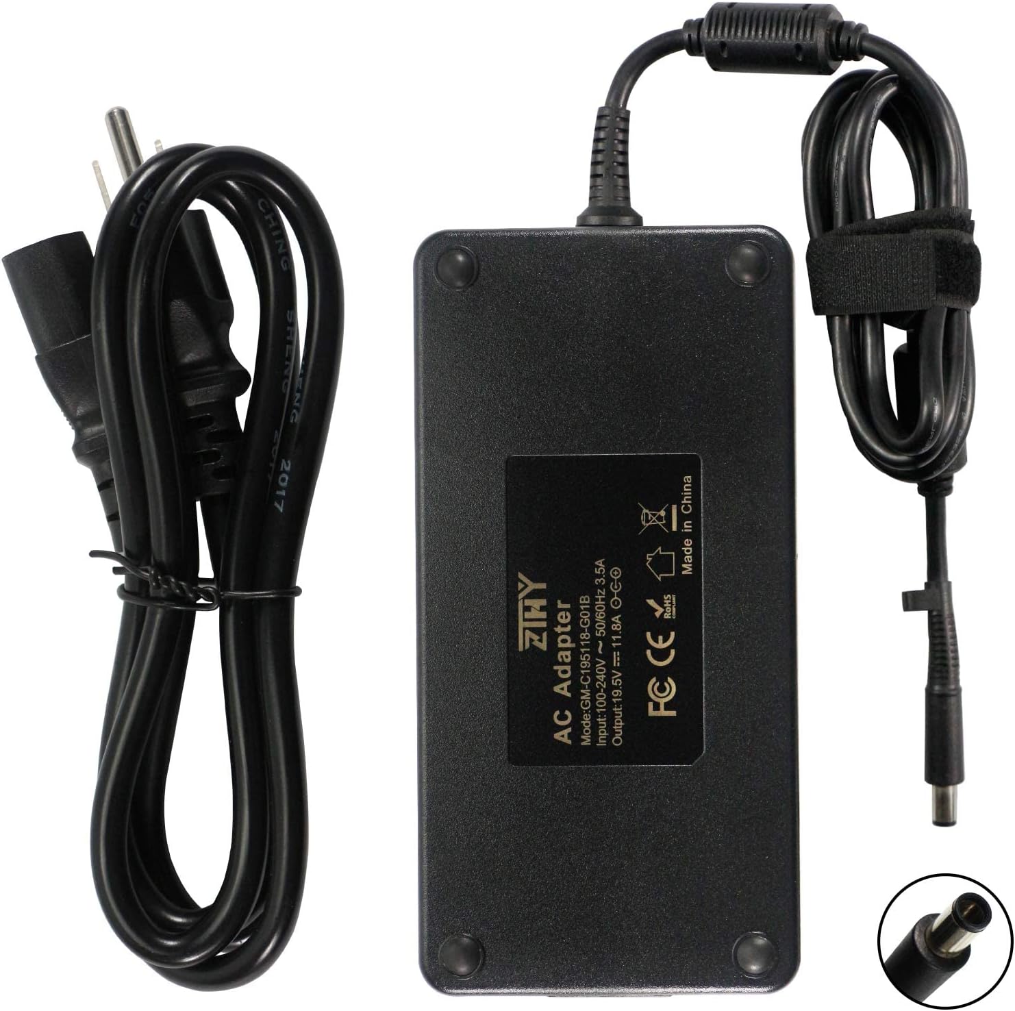 HP 230W Laptop Charger ZTHY 19.5V 11.8A 7.4X5.0mm AC Adapter Power Supply for HP Zbook 15 G1 G2 17 G2 Omen 17-an000 17-AN013na 17-w109ng EliteBook 8560P 8540w 8740w 8750w ProBook 6360B 6465B 6570B Pack of 2