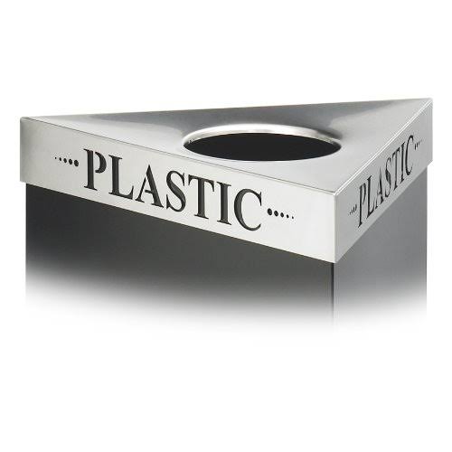 Safco Products 9560PC Trifecta Waste Receptacle Lid Plastic (Trifecta Base Sold Separately) Stainless Steel