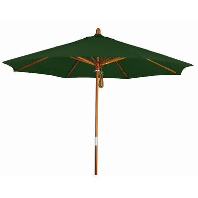 Beachcrest Home Mraz 9& Market Umbrella Fabric Color: Sunbrella A Forest Green